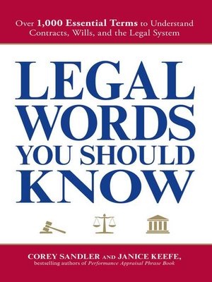 cover image of Legal Words You Should Know